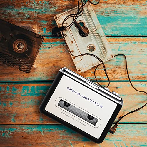 DIGITNOW! USB Convertidor y Reproductor de Cinta casetes,Walkman Reproductor & Convertir Audio Cassette a MP3 Digital,para Grabar Cassette a mp3 en...