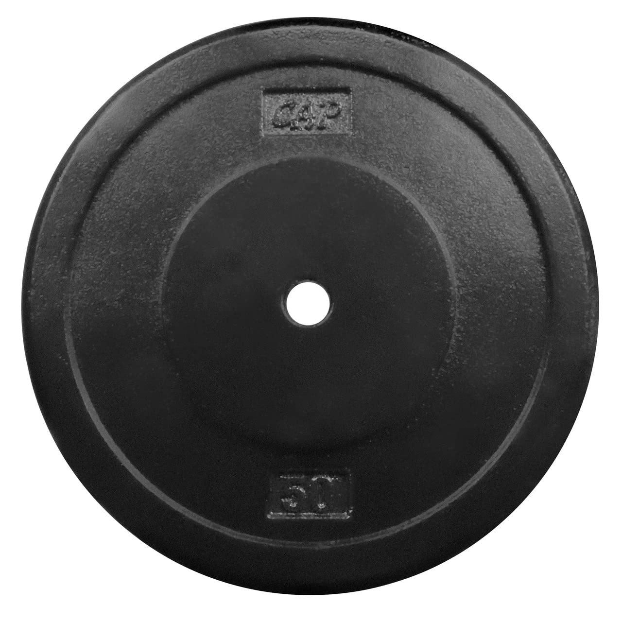 CAPHAUS Black Standard Solid Cast Iron Weight Plates 1-inch Center Hole for Standard Barbell & Dumbbell Handles 25 LB Multiple Options