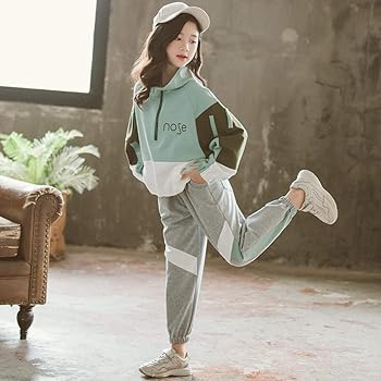 Amazon.co.jp: DDBAO 子供服 ジャージ 上下セット 女の子 2点セット
