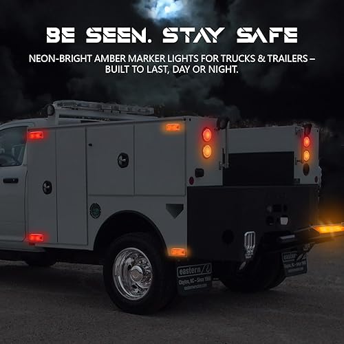 Miniatura 7 de NEW SUN 6 luces de separación ámbar de 2.5 pulgadas, luces LED para remolque, luces laterales, luces de separación para camión, remolque, caravana,