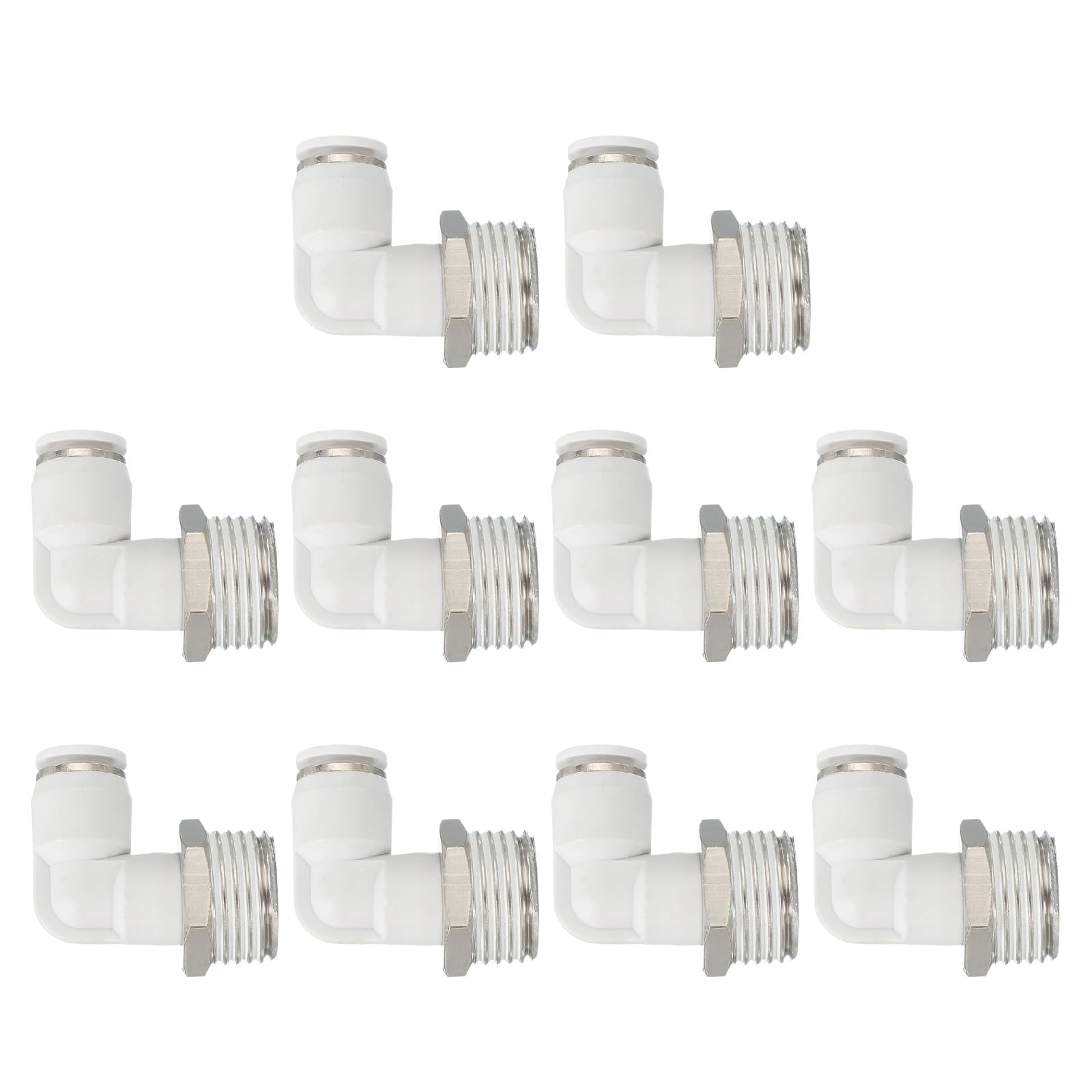 Raccord pneumatique coude 1/2" pour stopper les fuites sur tube 8mm à angle droit