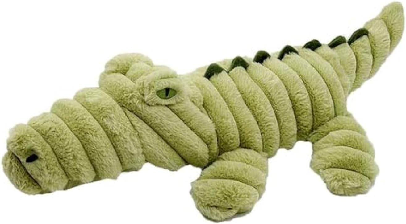 Pet Lou Zoo Friends Alligator, 26-inches Height, Green, Squeak Toy, Plush, Pet Toys and Supplies