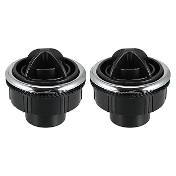 X AUTOHAUX 2Pcs Rotating AC Air Outlet Vent Louvered Dashboard Electroplate Knob for RV Bus Boat Yacht 87mm 75mm 46mm