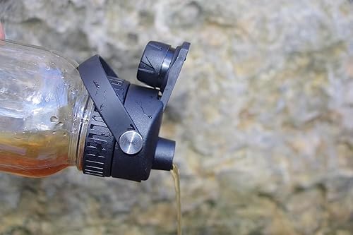 Miniatura 5 de Tarro Mason con tapa para batidor de proteínas y bola batidora para frascos de boca regular.