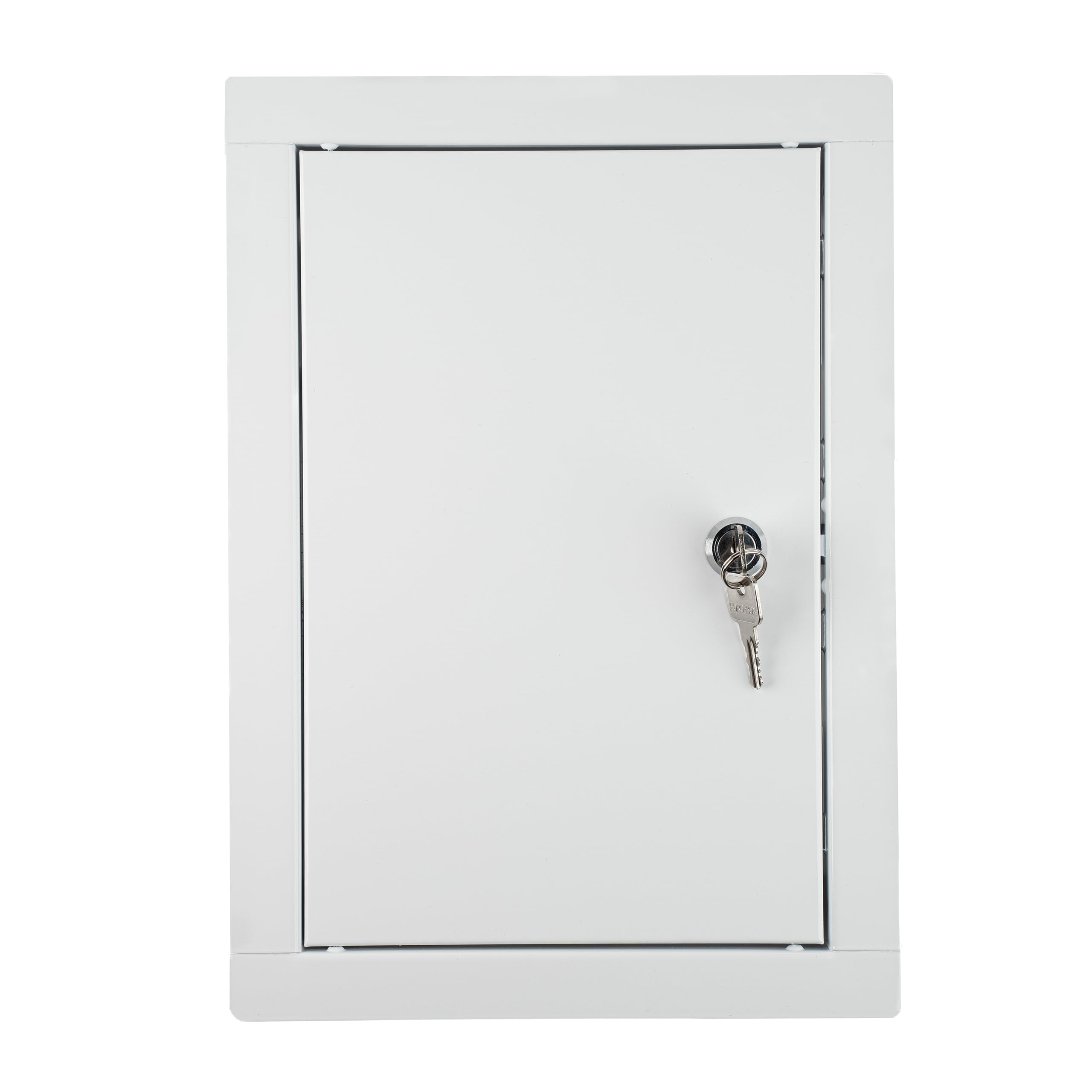 ADGO - Sportello di ispezione 40x60, Pozzetto di Ispezione Sportello di Servizio per Ispezione e Copertura, Metallo, Montaggio Orizzontale e Verticale - Bianco, con Serratura
