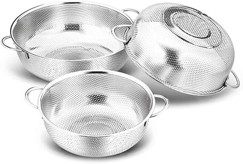 Miniatura 7 de Kichvoe Colador de malla de acero inoxidable colador de cocina verduras frutas alimentos colador de malla 124 pulgadas