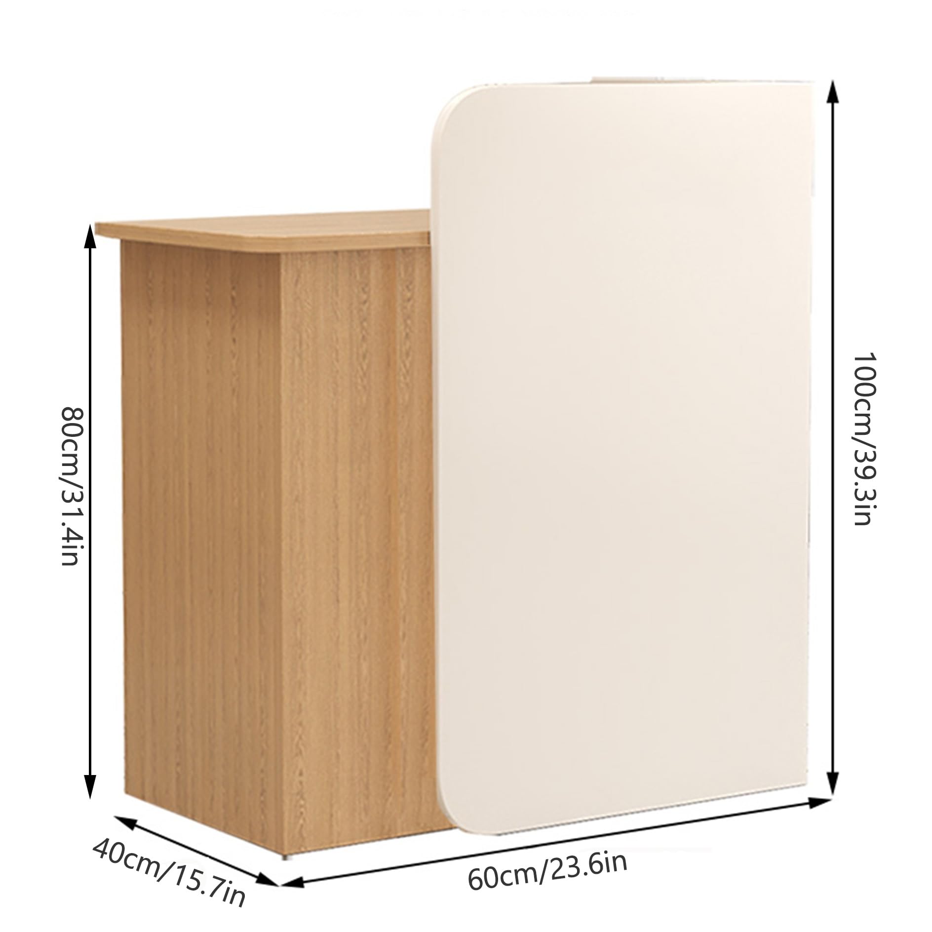 Bancone Estetica, Ufficio, Hotel, Negozi di abbigliamento, Reception Tavolo Bar MDF per Sale aziendali, Pasticcerie, Frutterie, Bancone Casse con Cassetto