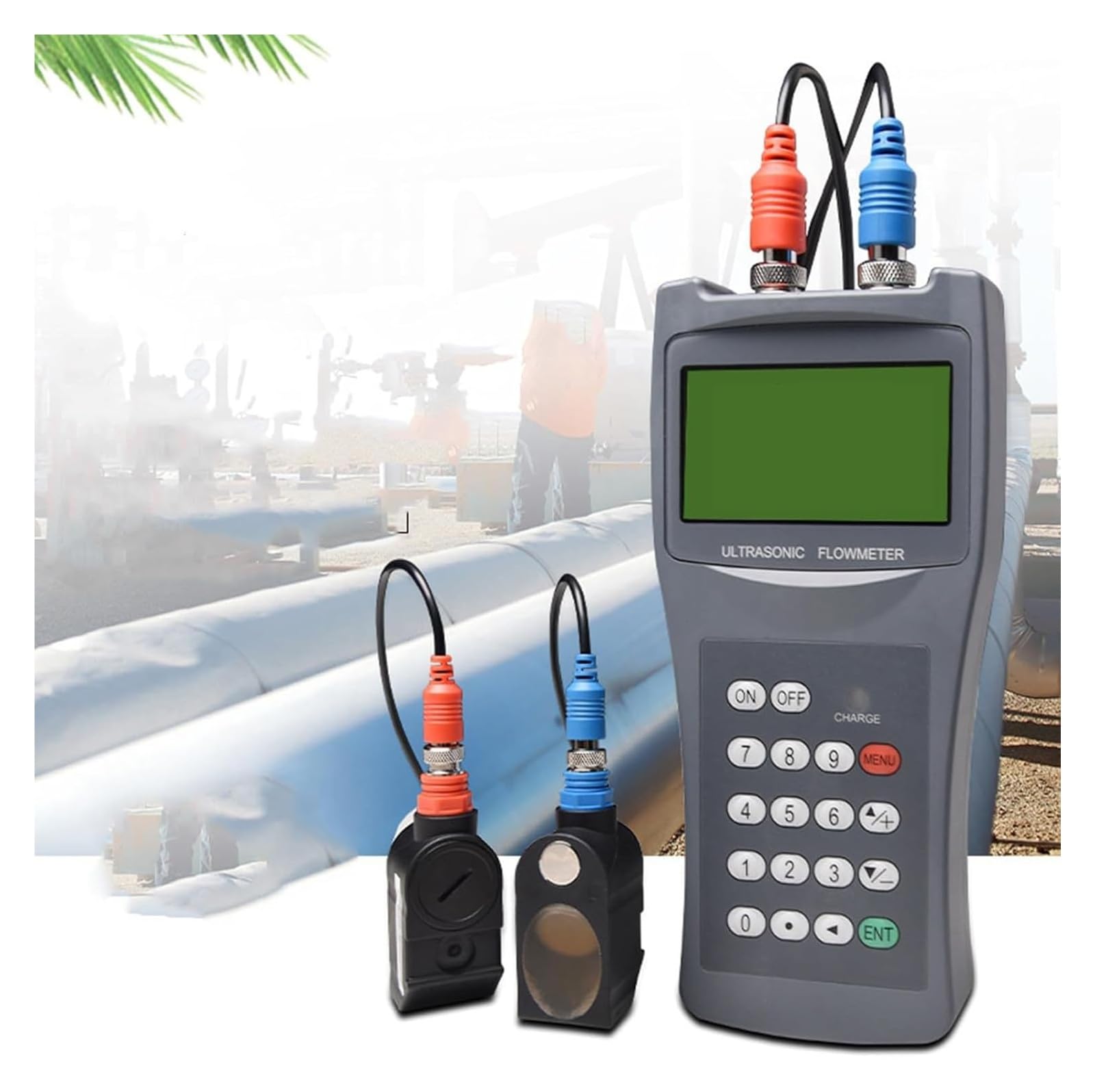 Medidor de flujo ultrasónico manual, medidor de velocidad Digital de tiempo de tránsito medidor de flujo ultrasónico, TDS-100H-M1/M2+S1/2 medidor de flujo de agua medidor de flujo Digital DN15-100mm