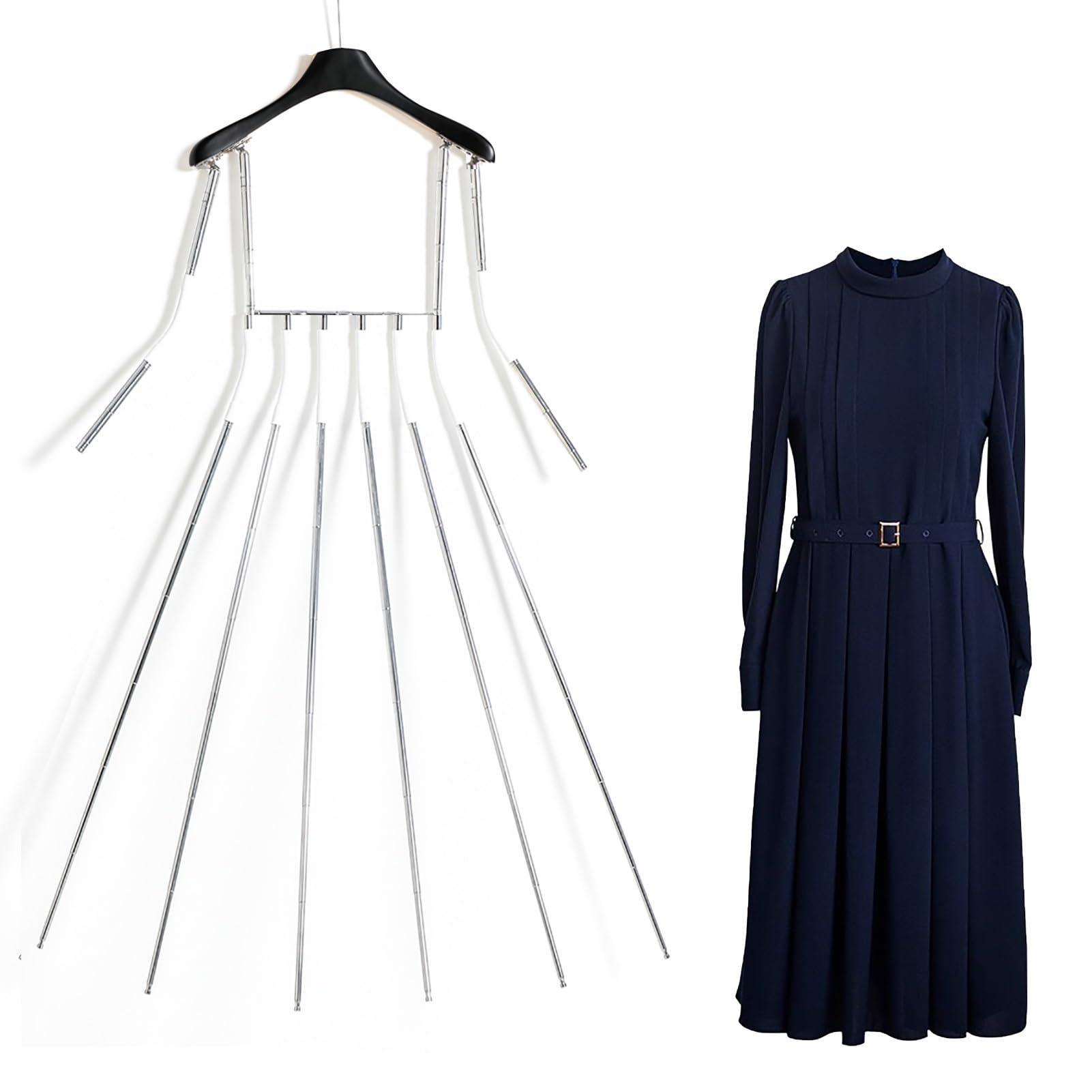 HCZKIUJY Mannequin Hanger Telescopic Hangers for Boutique Clothing With Six Poles, Mannequin Holder Full Body with Poseable Shape, Photoshoot Hanger for Online Selling