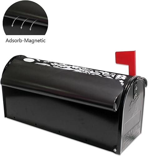 Miniatura 44 de Wamika - Fundas para buzones de calabaza, tamaño estándar, diseño de búho fantasma, murciélago, castillo, boo, color morado, 21 x 18 pulgadas Multi13