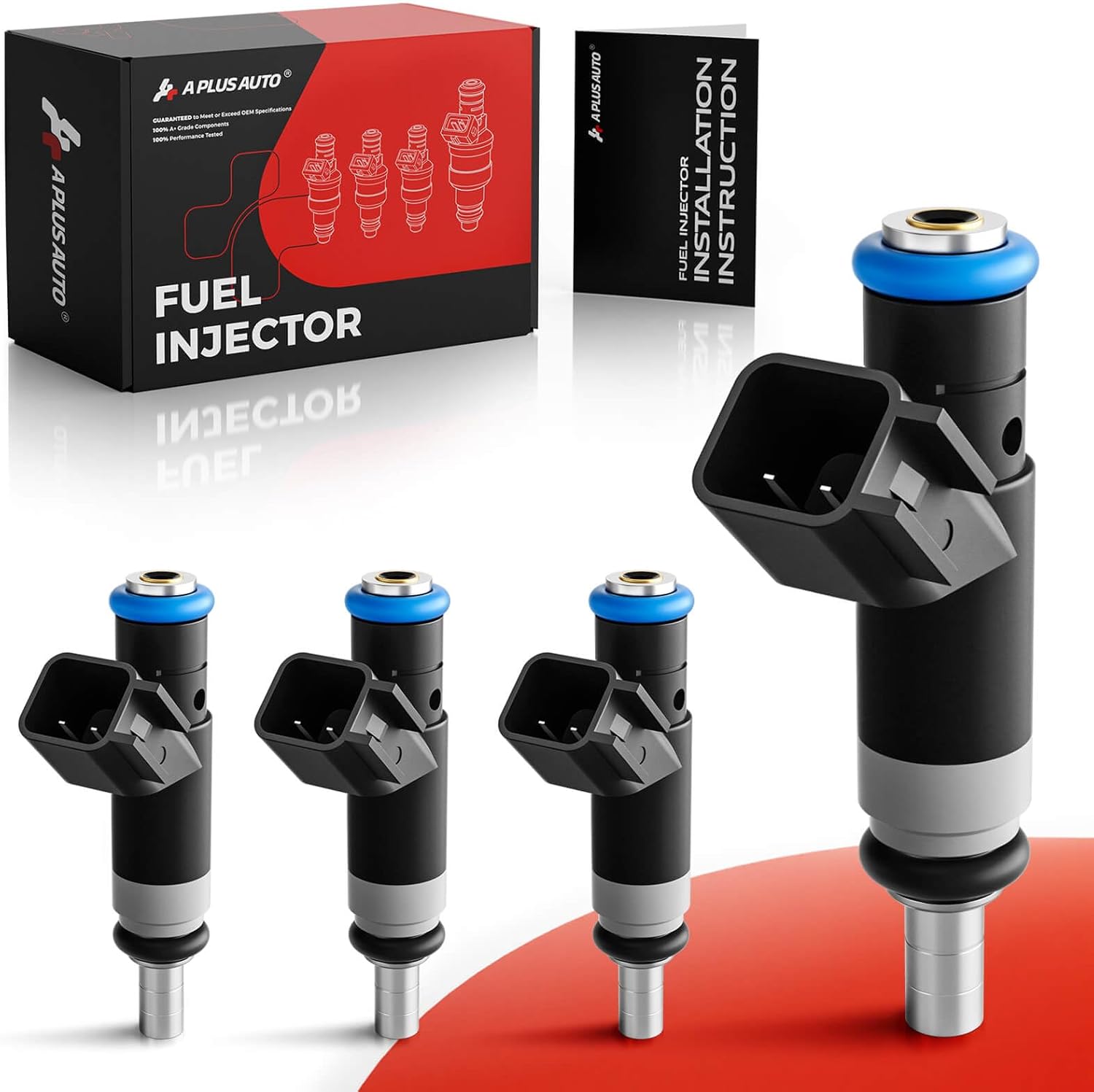 4 holes Fuel Injectors Set of 4, Compatible with Jeep Compass 2007-2017, Patriot 2007-2017, Dodge Caliber 2007-2012, Journey 2009-2015, Avenger Chrysler 200 Sebring-2.0L 2.4L L4