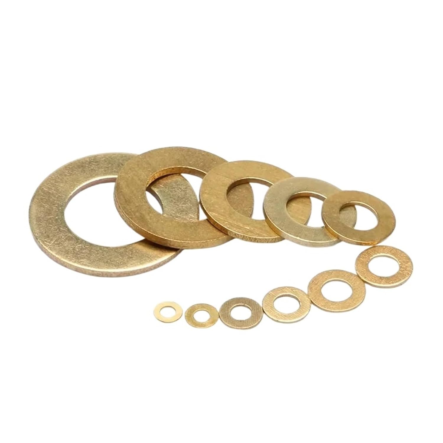 500PCS M2 M2.5 M3 M4 M5 M6 Metric Brass Plain Washer Flat Gasket Slide Fastener(M4X10X0.8mm)