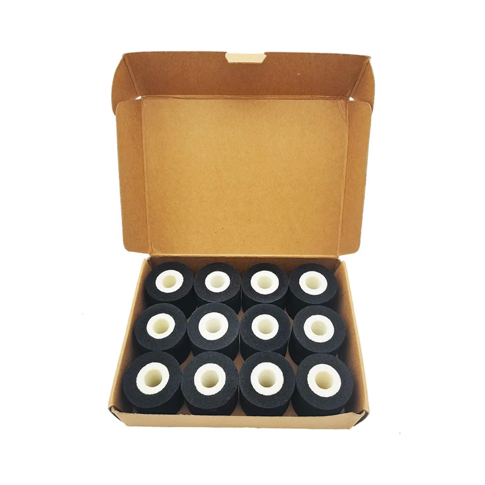 Rollo de tinta codificador de sello caliente negro 36x16mm 36x32mm 36x36mm 36x40mm 36x35mm 40x40mm for máquina de sellado de codificación 380 con fuerte estabilidad(24pcs 36 x 16mm)