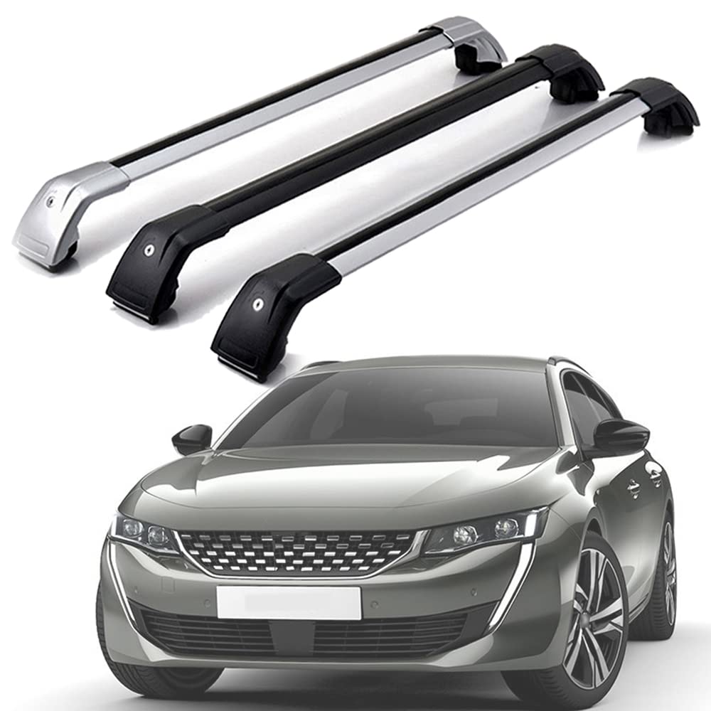 Barres De Toit Easy Line Advanced 135 Cm Pour Peugeot 508 Break 2011-2019 - Verrouillables Et Robus