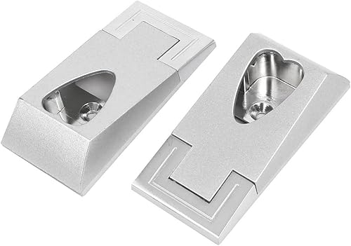 IIVVERR Armario en forma de corazón Colgante Tubo Soporte de extremo de carril Soporte de tono plateado 2pcs (Armario en forma corazón de Colgante