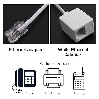 10cm RJ11 6P4C Male to BT Female Telephone Adapter