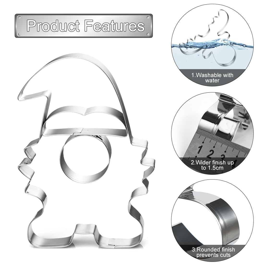 Stampino rettangolare ondulato 6,5 x 5 cm - La Mandorla - Tutto per la