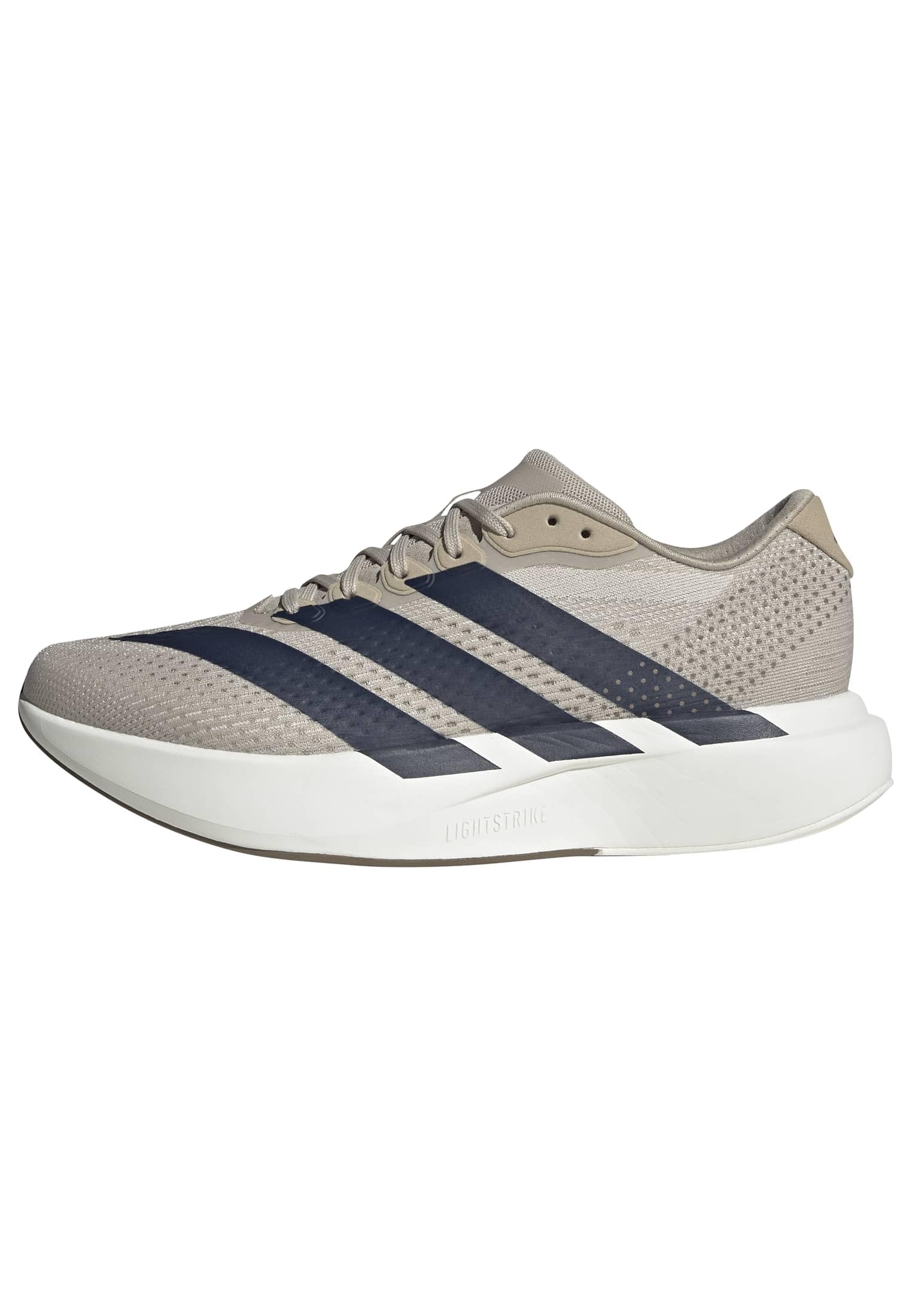 adidas Mens Adizero Pacer Shoe Running Sneakers Shoes - Beige 10.5 Khaki/Night Indigo/White