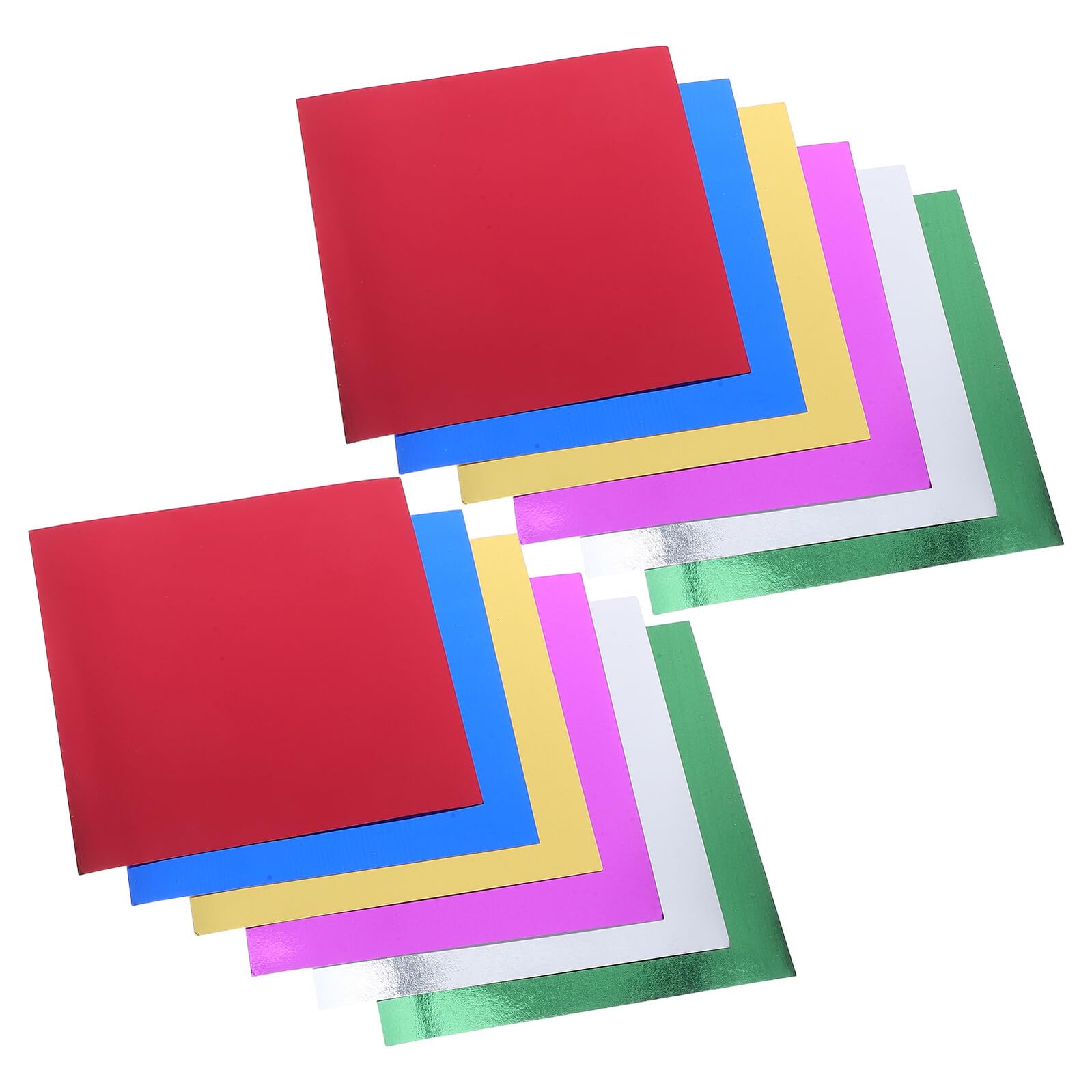 224 Hojas Papel Metalizado para Manualidades Espejo Reflectante Aluminio Colorido para Scrapbooking y Tarjetas