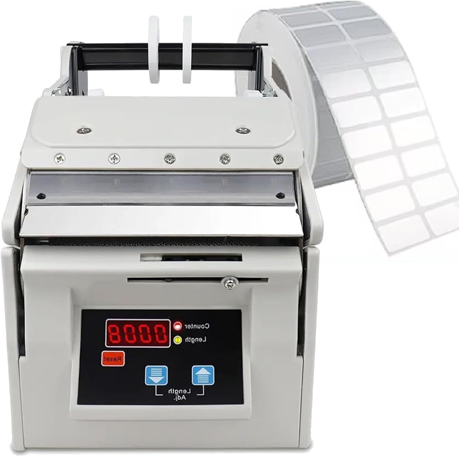 180mm,Fully Automatic Label Peeling Machine, Electric Sticker Dispenser with Digital Display, Adjustable Speed and Length