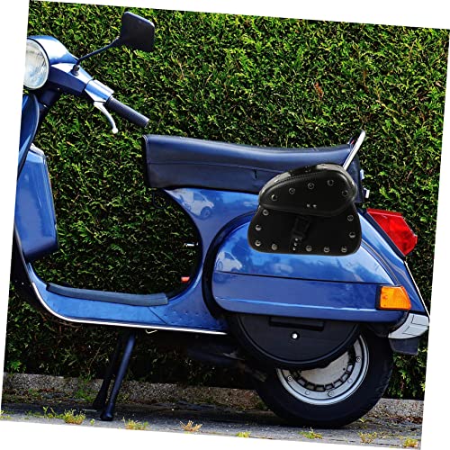 2 piezas Bolsa de pierna para motocicleta Bolsa de cuero sintético negro 31x27x24 cm miniatura 6
