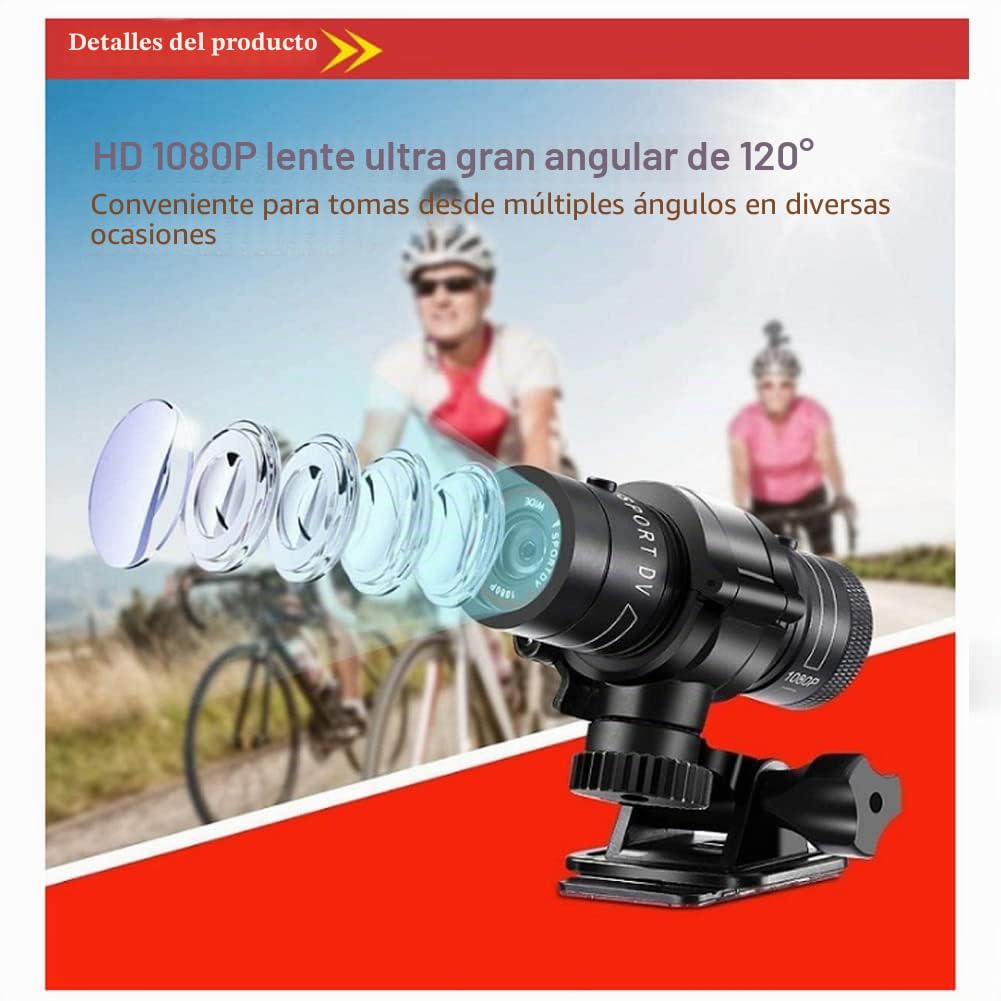 Mini Sport Camer, portátil, Full HD 1080P, Impermeable, cámara para Deportes al Aire Libre, USB para Deportes al Aire Libre, Aventura Extrema al Aire Libre, práctica cámara para Casco