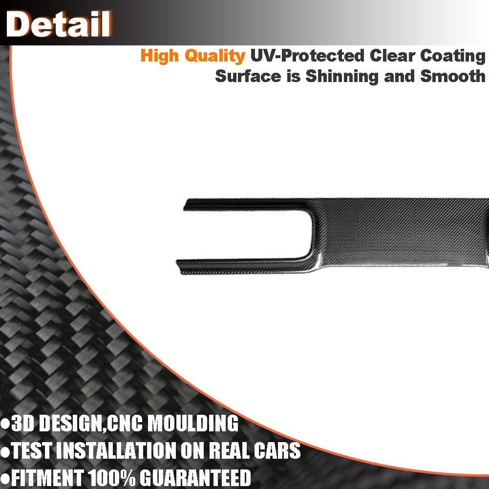 Dry Carbon Fiber Tail Lamp Frame Trims for Dodge Challenger 2015 2016 2017 2018 2019 2020 2021 2022 Coupe 2-Door Taillight Trim Rear Light Covers Exterior Accessories(3pcs/Set)
