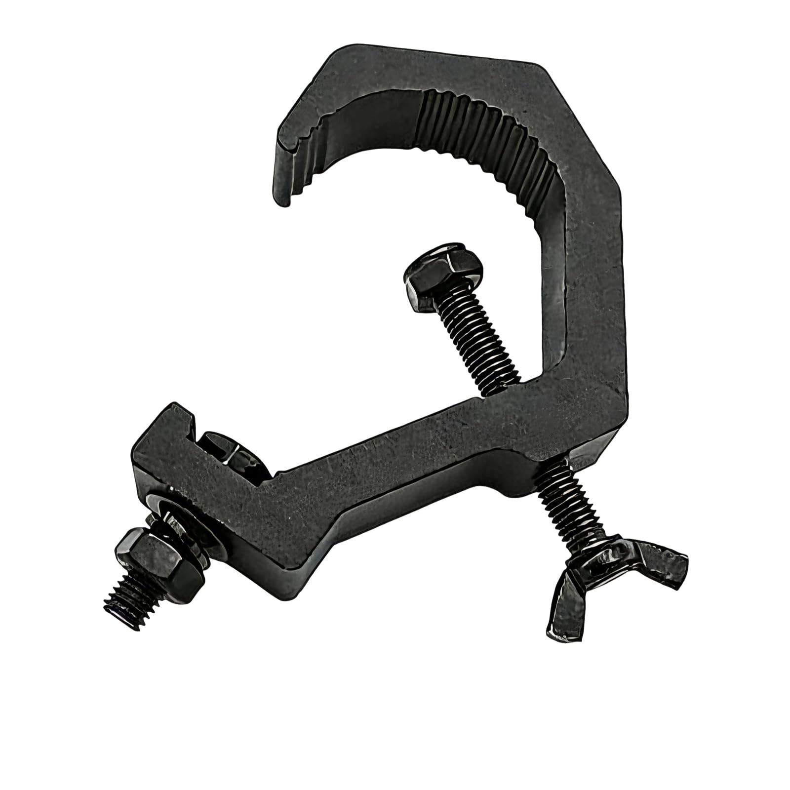 Zyouqi Black Single Bolt Stage Lighting Fixture Clamp 25 62Mm Tube Compatibility Durability Aluminum Alloys Vibrations Resistance Quick Install Single Latches Pipe Clip
