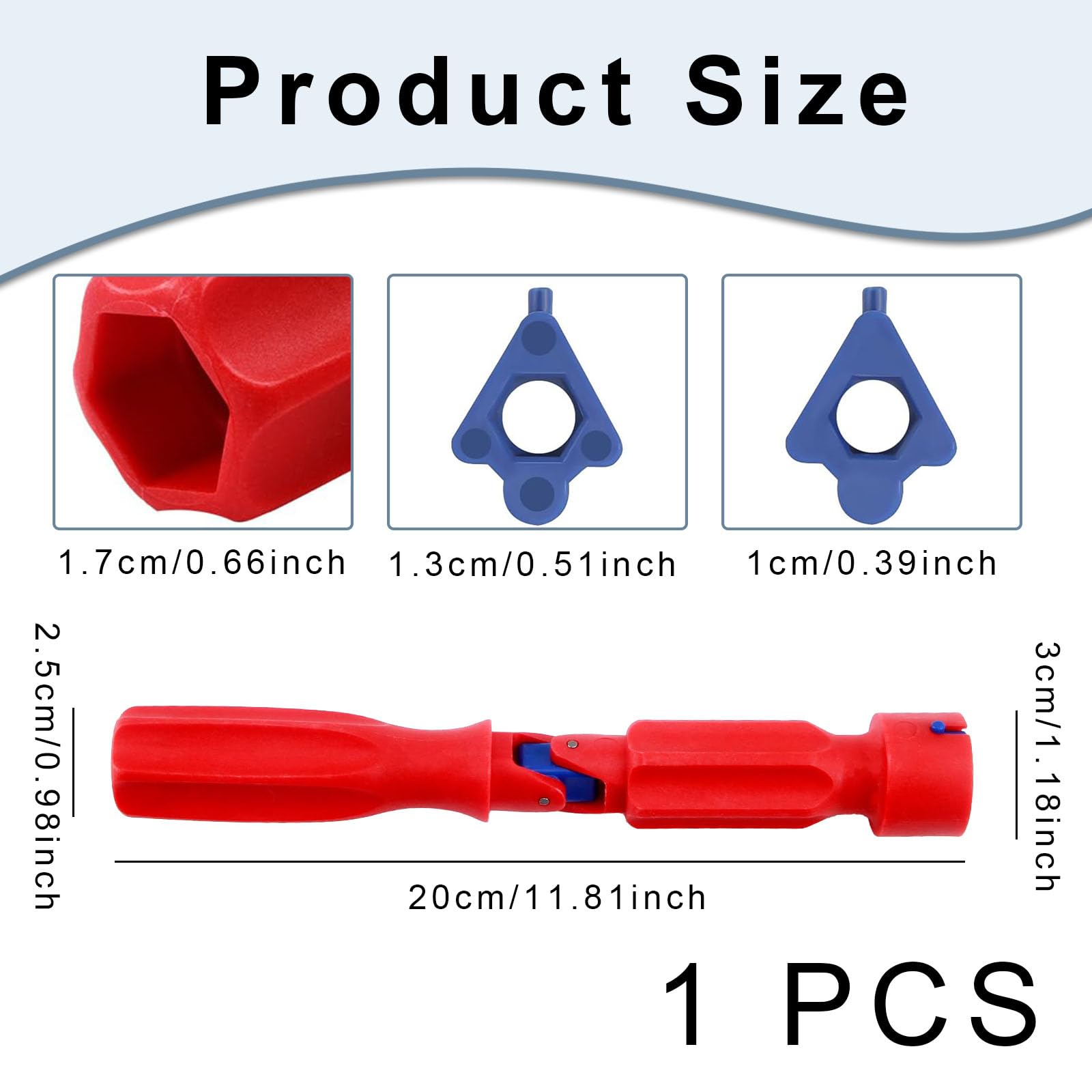 1Pcs Toilet Seat Spanner Plumbing Tools, Toilet Seat Removal Installation Wrench with 1 Replacement Head - Image 2