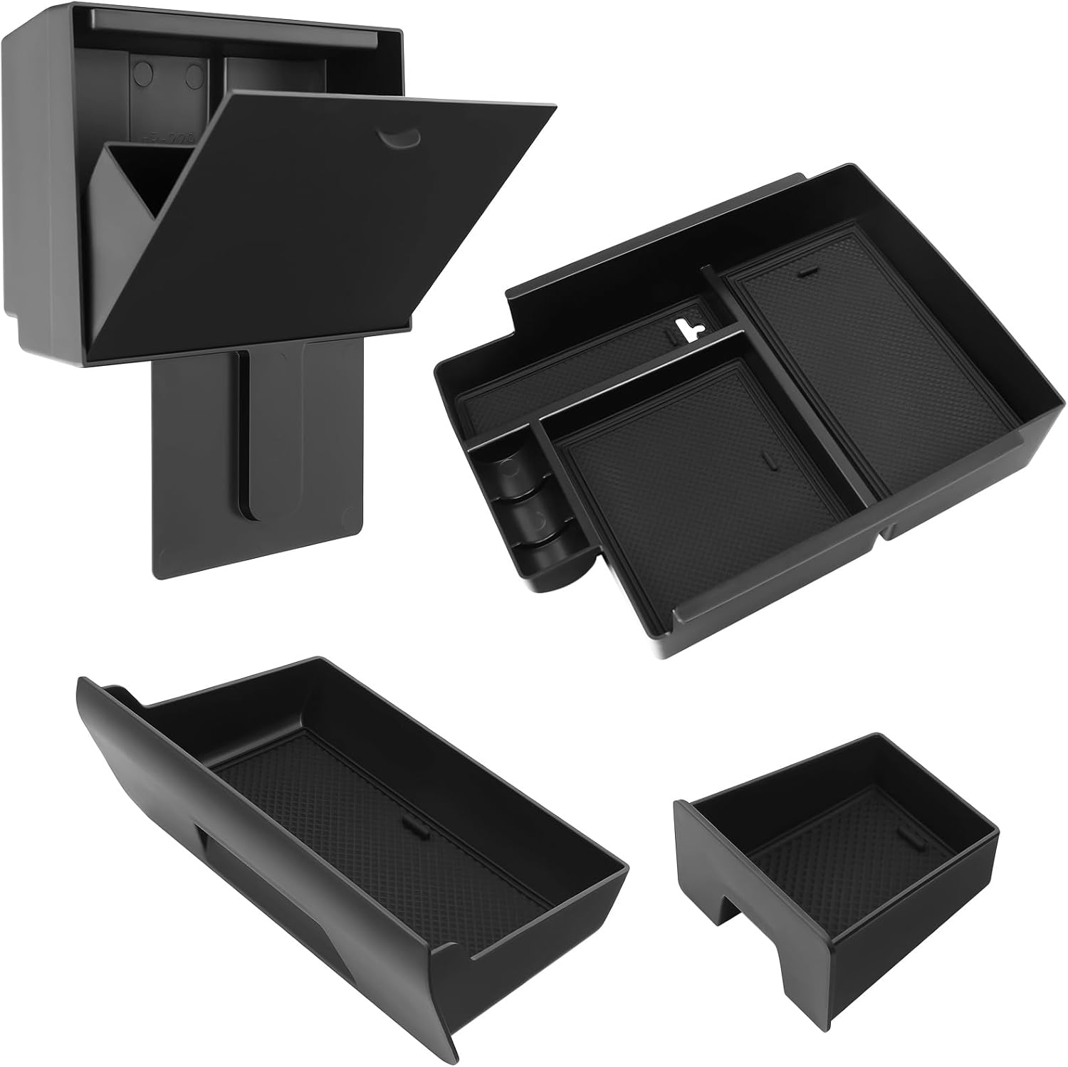 BlBLOZ 3PCS Center Console Organizer Compatible with 2010-2024 Toyota 4Runner Accessories, Center Console Hidden Box Organizer and Center Console Cubby Drawers for Toyota 4Runner Interior Accessories