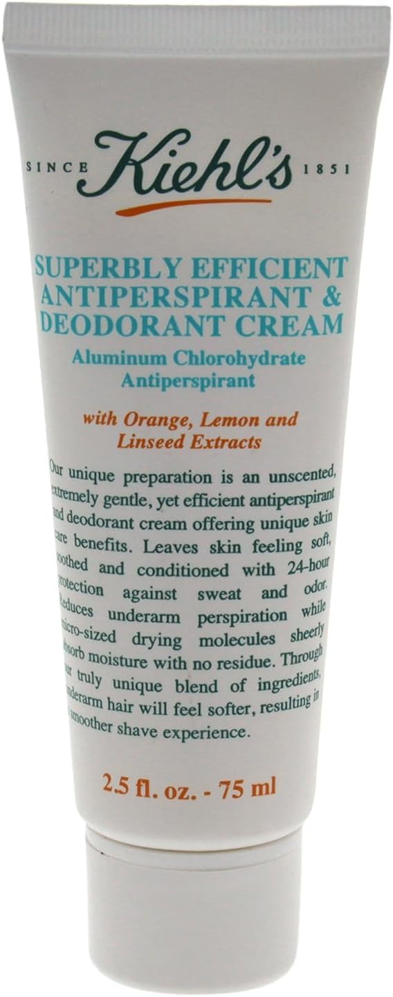Kiehl's Superbly Efficient Antiperspirant & Deodorant Cream, 2.5 Ounce Amazon.ca Everything Else