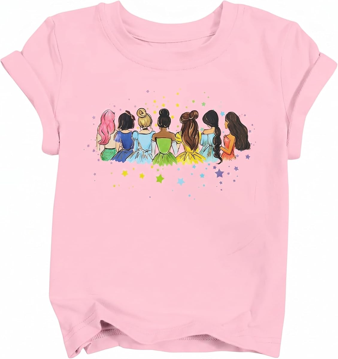 Camisa mágica para niña: Camiseta de princesa del Reino Mágico, camisas de princesa, camiseta de viaje de vacaciones familiares con teñido anudado para niñas jóvenes