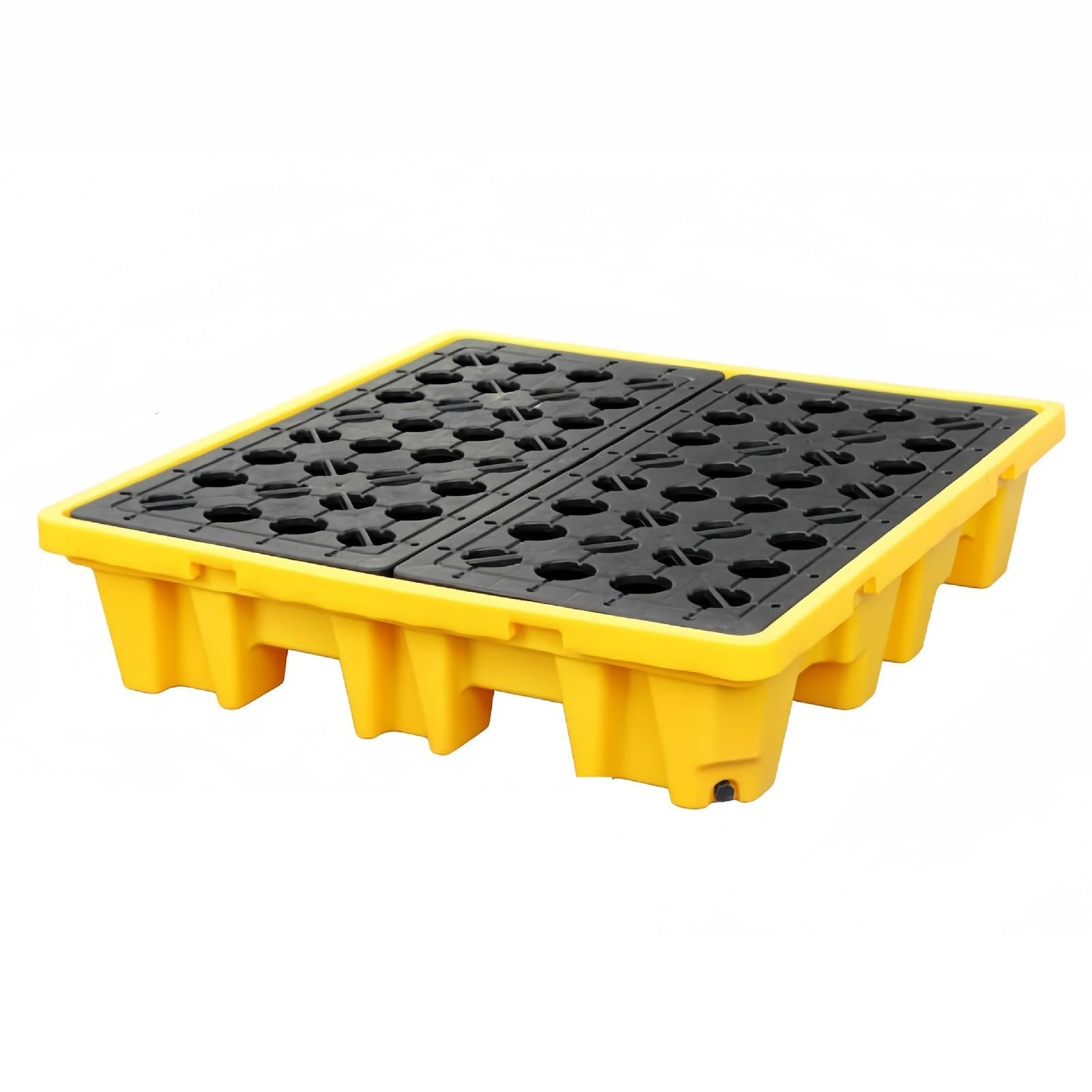 Plate-Forme Anti-déversement en polyéthylène, Palette en Plastique étanche, Grille Plate Amovible et Conception empilable (130 x 130 x 30 cm)
