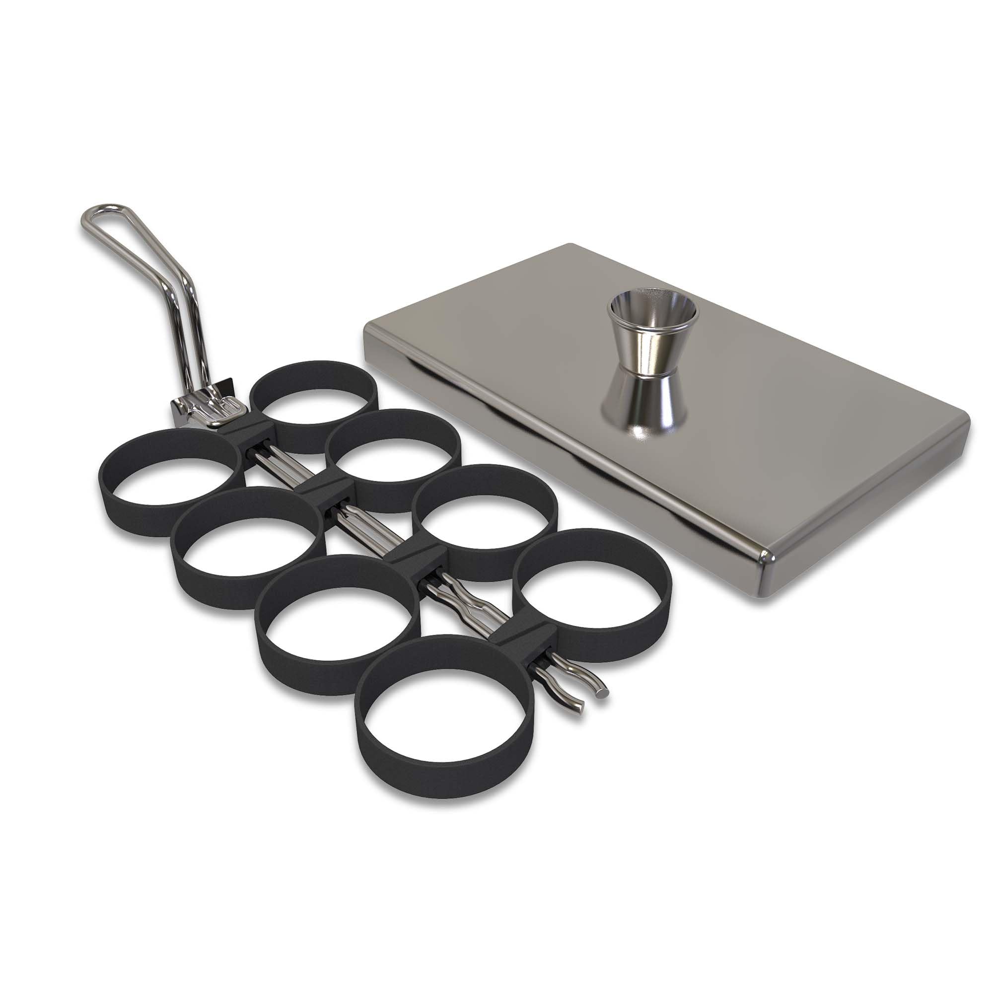 Rattleware Stainless Steel Egg Rings - Commercial-Grade, Even Cooking, Heat-Resistant Handle, Ideal for Frying Eggs - Durable & Trusted by Professional Chefs Worldwide (8 Ring Set)