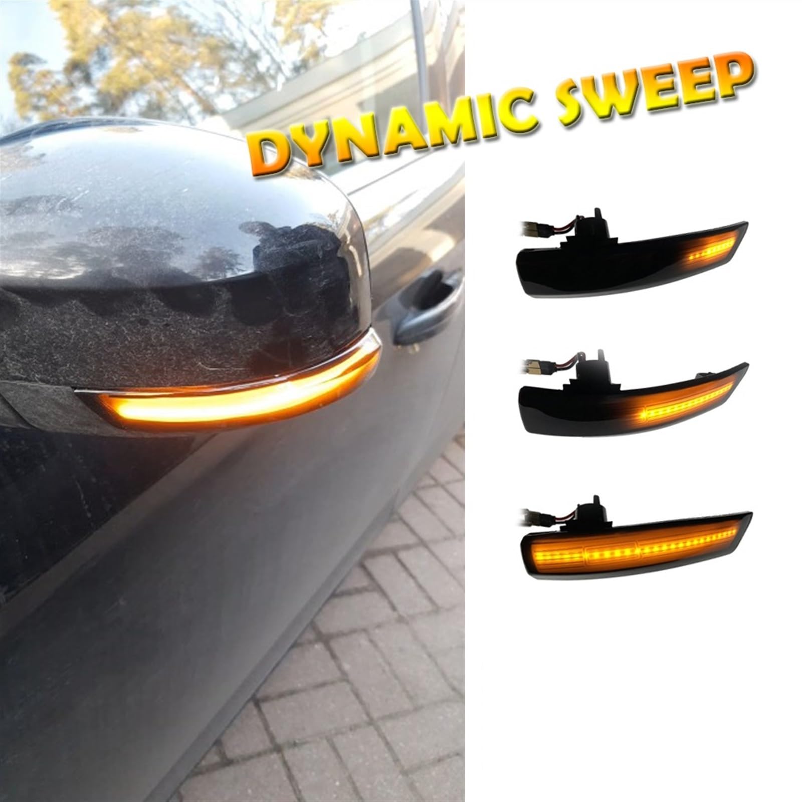 intermitentes laterales Compatible Con Ford Para Focus Mk2 Mk3 Para Mondeo Mk4 2007-2016 Luces De Señal De Giro De Marcador Lateral De Coche Indicador De Espejo Retrovisor De Coche Intermitente