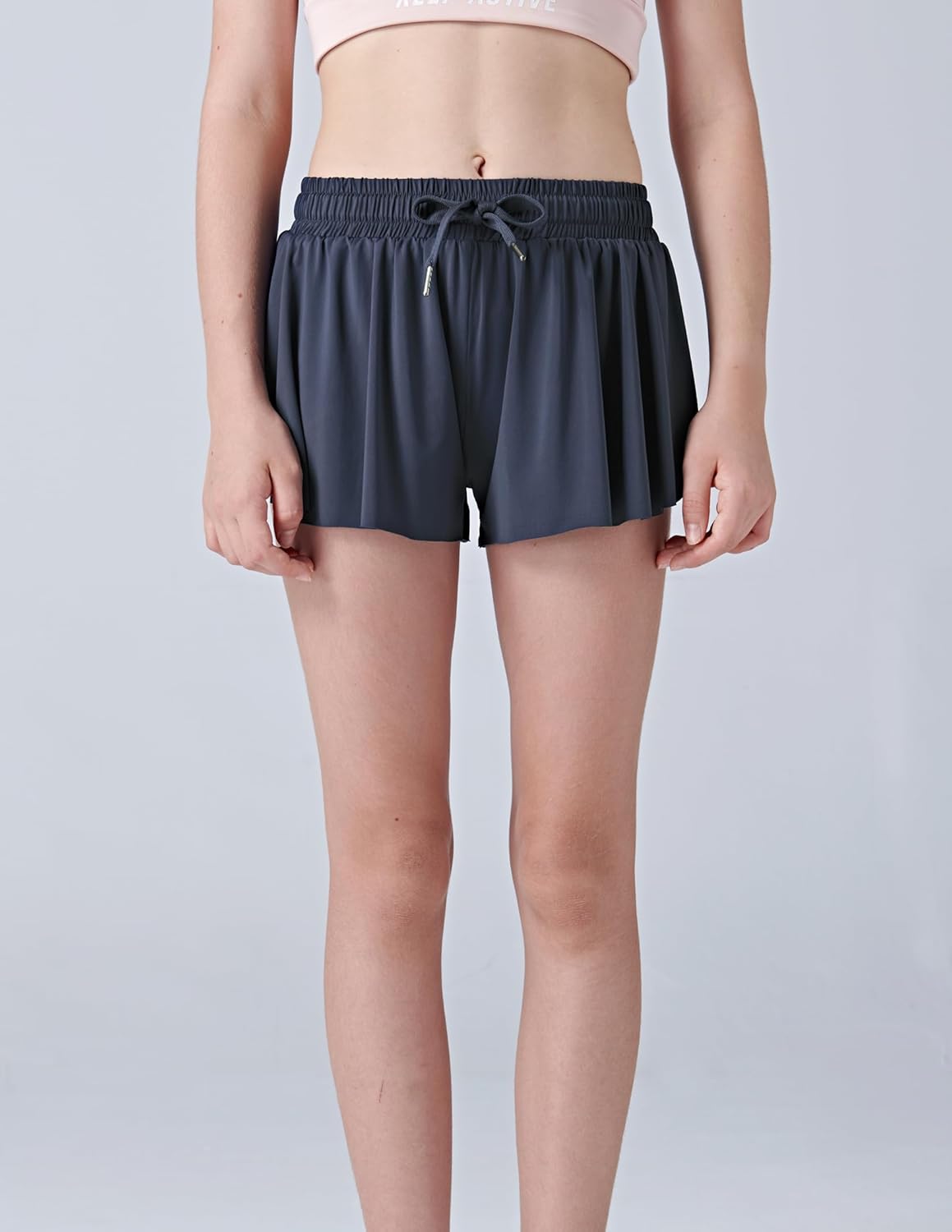 3 Pack Girls Flowy Shorts with Spandex Liner 2-in-1 Youth Butterfly Skirts for Fitness, Running, Sports - Image 2