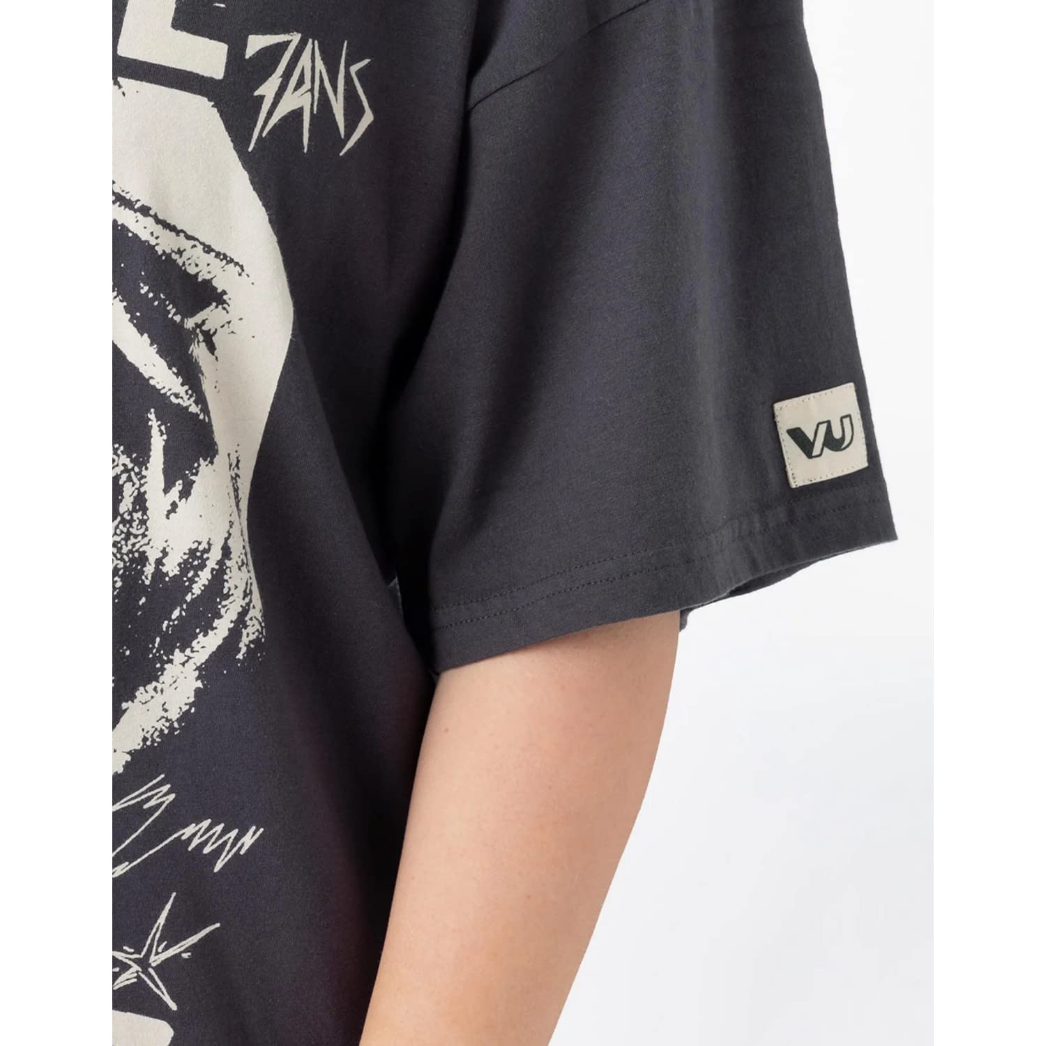 Blondie Womens T Shirt Dress Charcoal Grey With Classic Band