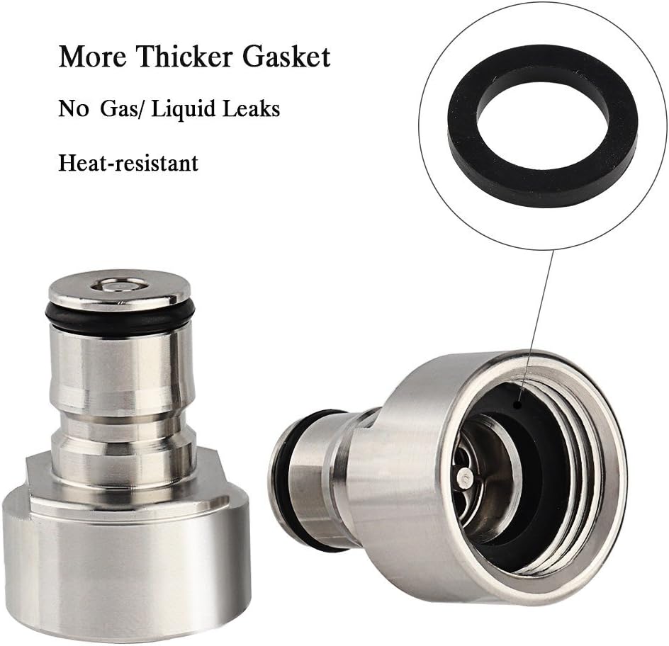 FERRODAY Ball Lock Keg Coupler Adapters for Sankey to Ball Lock Quick Disconnect Conversion Kit Fits A D S G Type Keg Coupler FPT 5/8 Thread Stainless Steel Keg Coupler Adapters Gas Post & Liquid Post