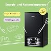 Comfee RCD115DK2 Fridge with freezer compartment/80L table fridge/with 12L freezer compartment/ -18 °C to -8 °C/ 4 star freezer rating/ 137 kWh/year/adjustable temperature control/black [energy class E]