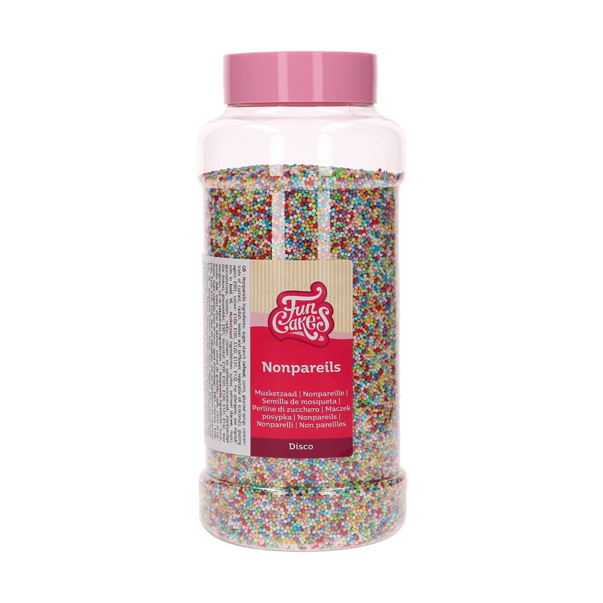 FunCakes Nonpareils Discomix: Cake Sprinkles, Great Taste, Perfect for Cake Decorating, Hundreds and Thousands Sprinkles. 800 g.