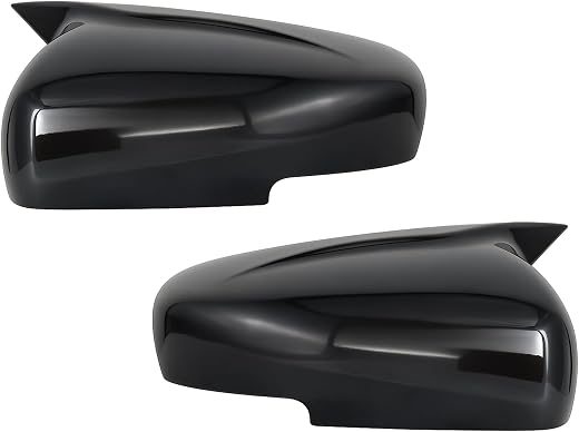 OTO2EYE Batman Style Car Side Mirror Cover Cap Compatible for Maruti Suzuki Baleno, ABS Material, Black, Auto Accessories