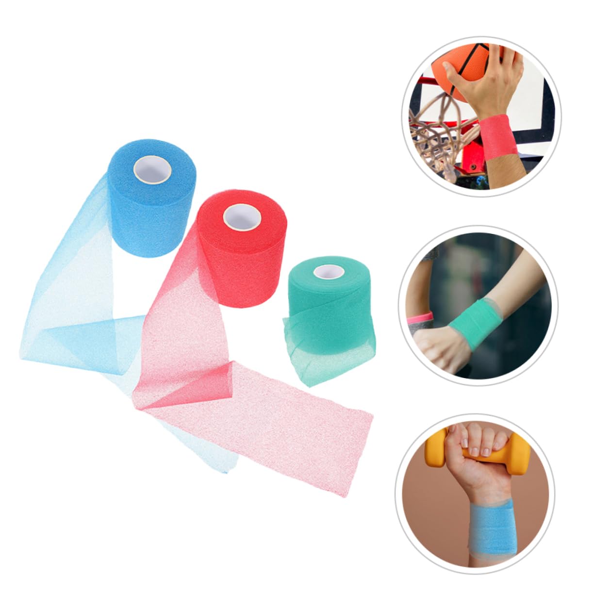 VALICLUD Breathable Sports Tape Film Cuttable Athletic Wrap for Wrist Badminton Grip