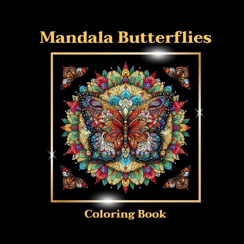 Independently published ฺButterfly Mandala coloring book Our Mandala Butterfly Coloring Book offers 50 captivating designs for therapeutic coloring enjoyment. Measuring at ... and convenient for on-the-go coloring.
