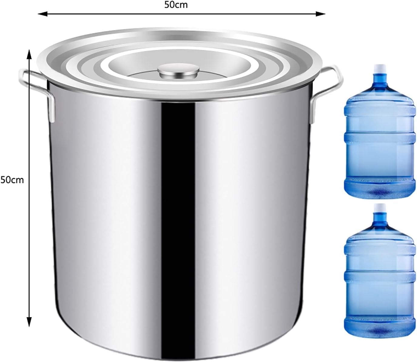Faitout en acier inoxydable de 25 cm de profondeur pour induction - Capacité de 71 l - Design monocolor durable - Parfait pour les soupes, ragoûts et grands repas
