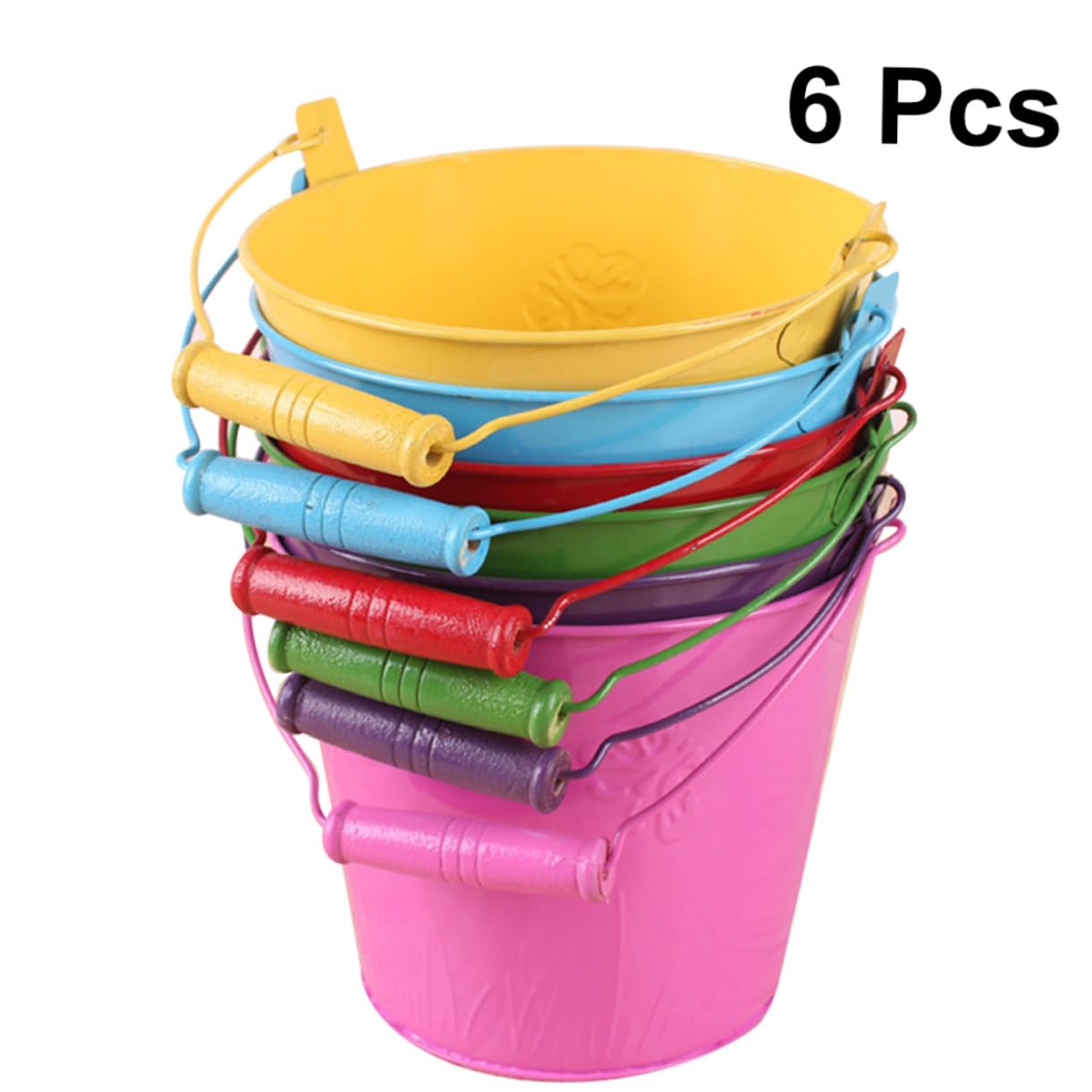 Beach Bucket Toy 6pezzi in Ferro, Gioco per Bambini