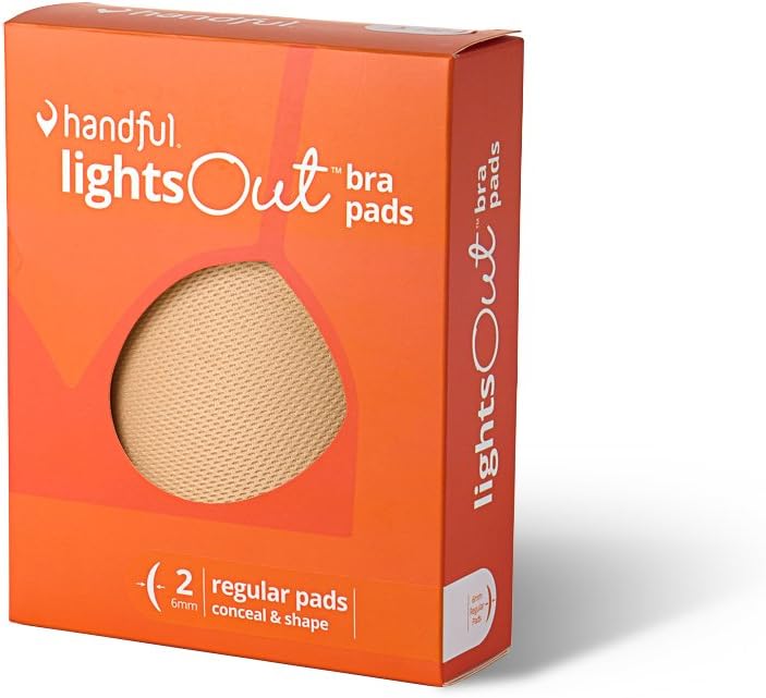 Handful Lights Out Thick Bra Pad Inserts for Sports Bras, Mastectomy Bras, and Swimsuit Tops - Image 3