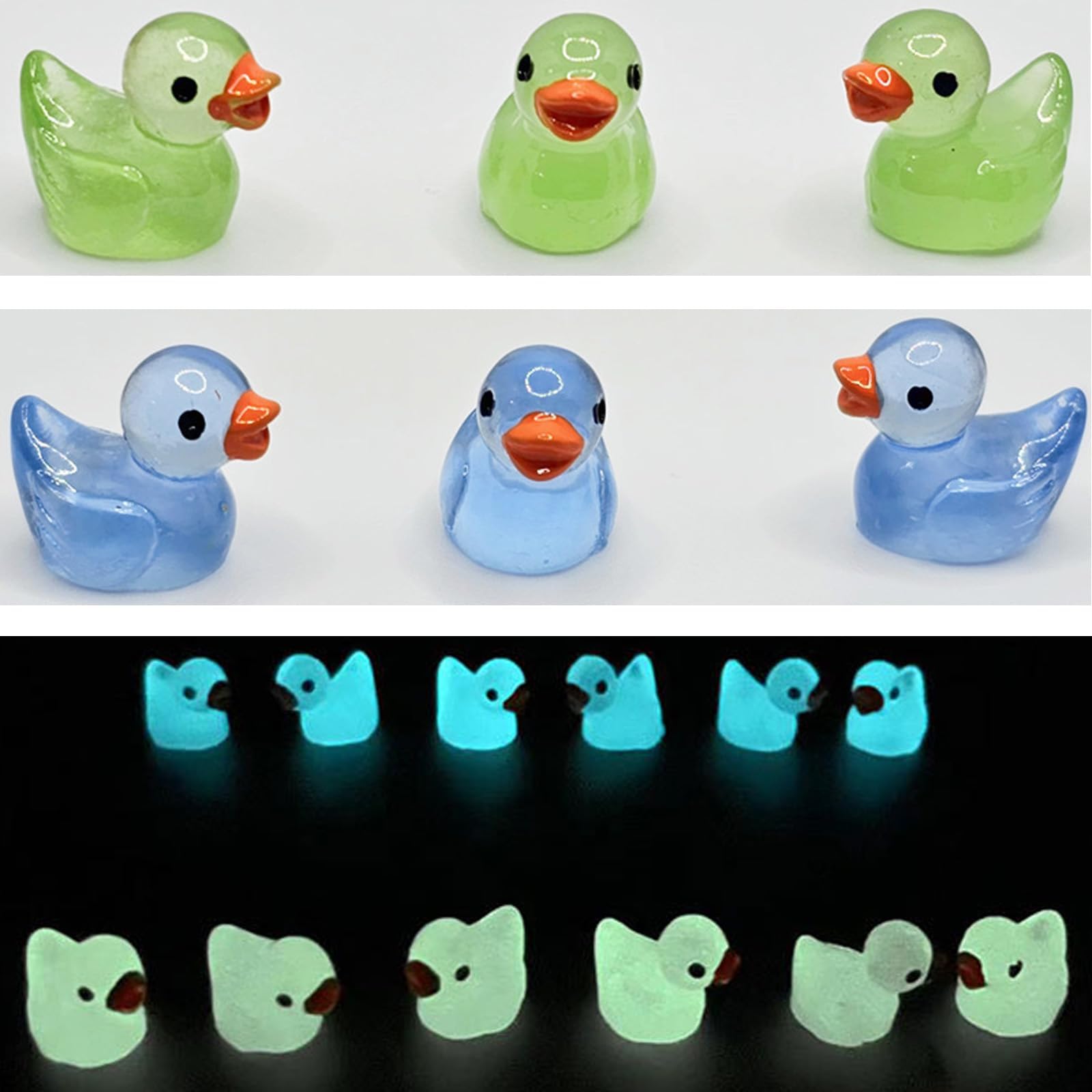 120 Stück Mini Leuchtende Harzenten In 8 Farben – Süße Dekofiguren Für DIY & Mikrolandschaften