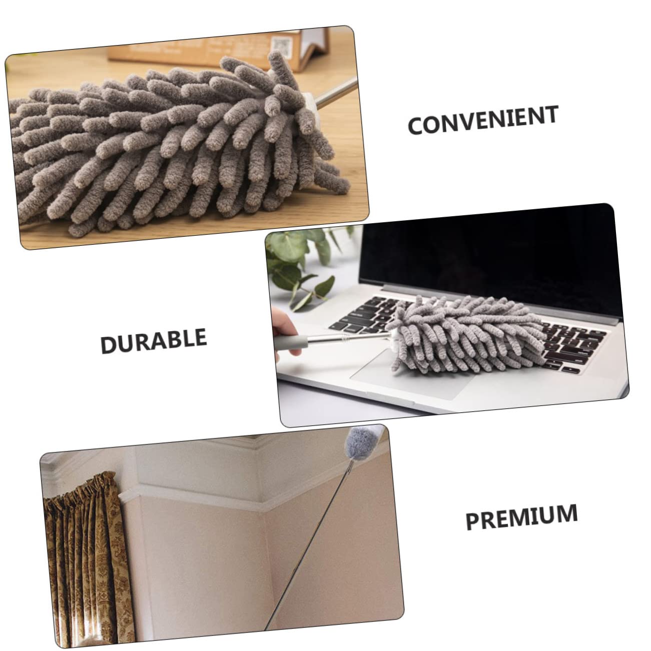 FOMIYES Telescopic Dust Duster Extendable Handheld Brush for Car Computer Furniture Dust Cleaner