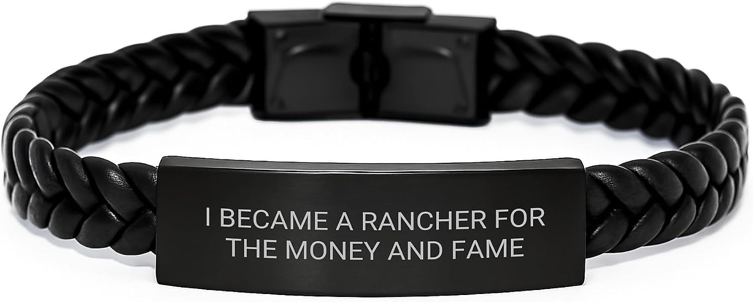 Rancher Keepsake Interlaced Leather Bracelet for Him Birthday Gift
