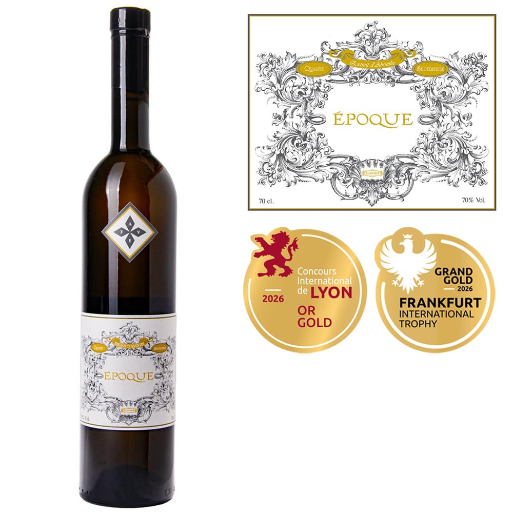 Absinth Époque | Premium Absinth aus Deutschland | Mit Goldmedaillen prämiert | Mit Vanille destilliert | 70% Vol. | Handverkorkte Flasche | (1x 0,7 l)